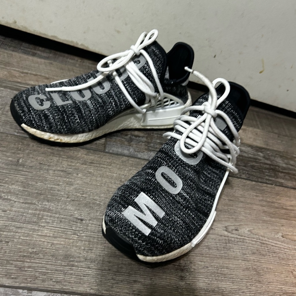 Pharrell x adidas NMD Human Race Trail 'Oreo' Moon Clouds grey white black